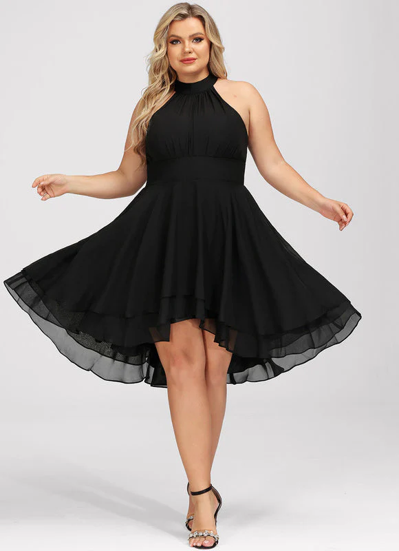 Robe Cocktail Asymétrique En Mousseline – Image 8