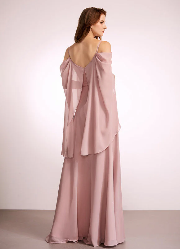 Robe Fluide Rose Poudré À Fente – Image 6