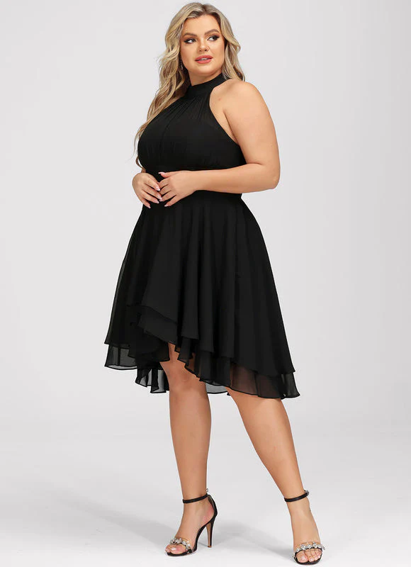 Robe Cocktail Asymétrique En Mousseline – Image 9