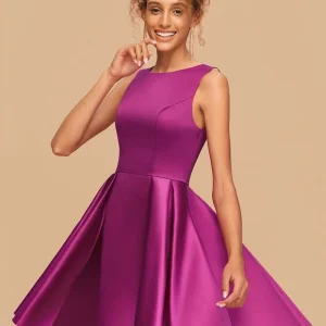 Robe De Bal De Bal En Satin Rose