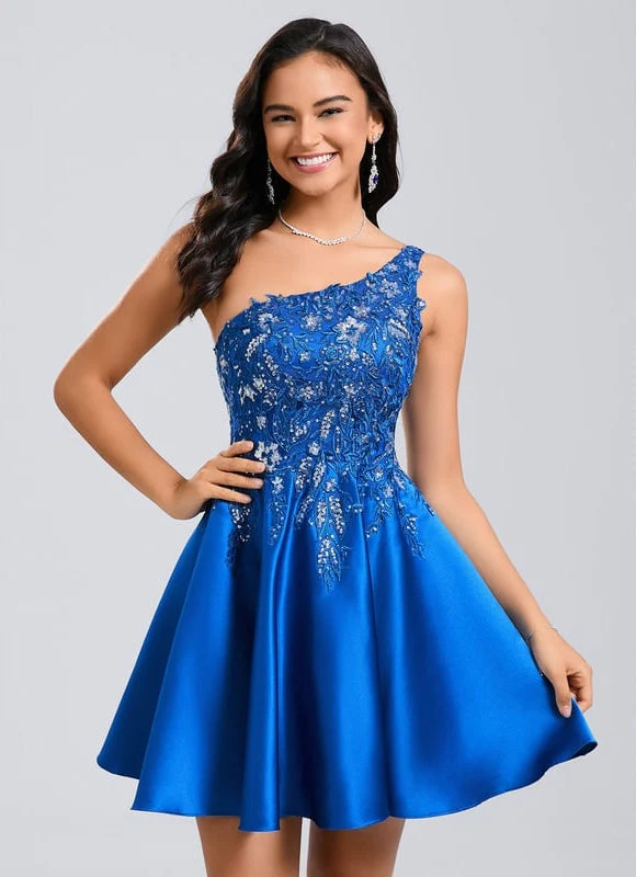 Robe De Bal Bleu Vif Ornée – Image 4