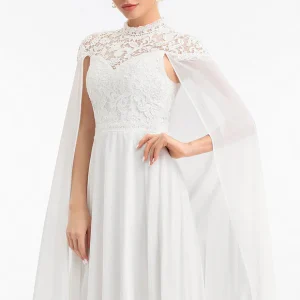 Robe Nuptiale Élégante Avec Cape