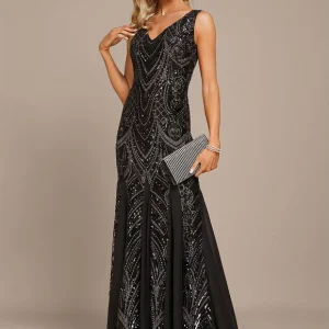 Robe Sirène Glamour À Sequins