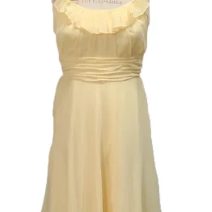 Robe de bal jaune pastel