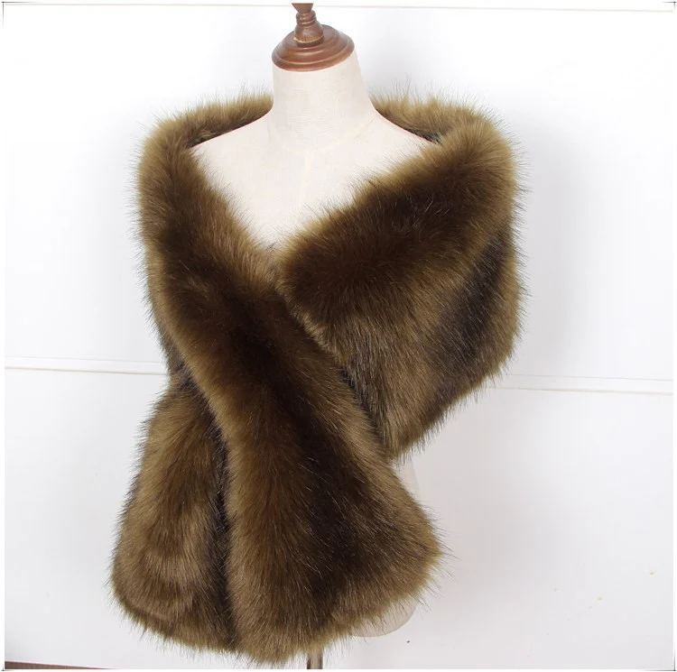 Châle fausse fourrure chaude - Plusieurs couleurs ..Warm faux fur shawl - Lot colors – Image 5