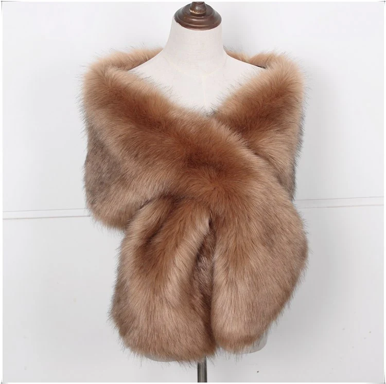 Châle fausse fourrure chaude - Plusieurs couleurs ..Warm faux fur shawl - Lot colors – Image 8