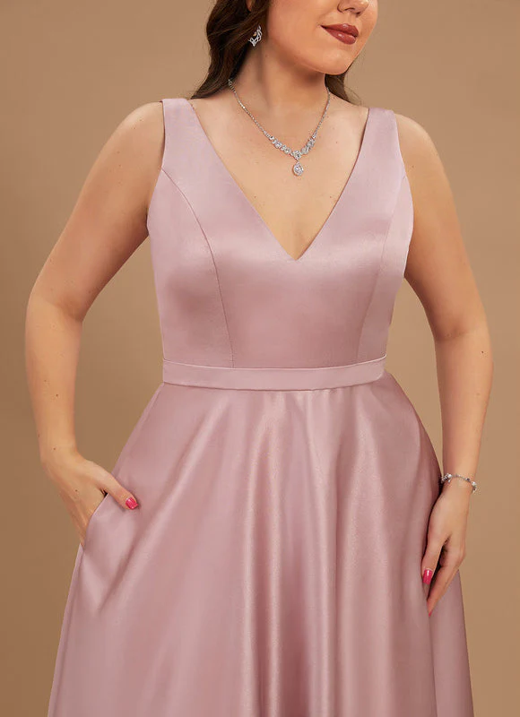 Robe Satinée Rose Poudré – Image 8