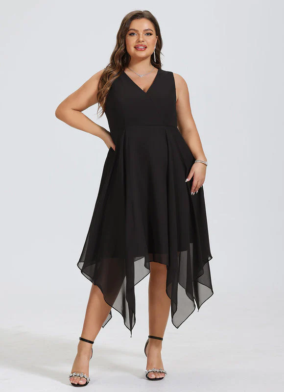 Robe Cocktail Vaporeuse Élégante Noire – Image 6