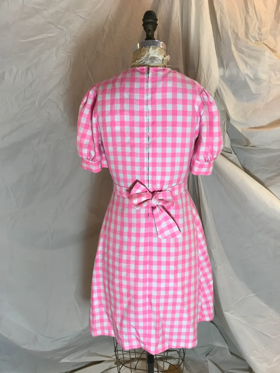 Robe carreaux rose/blanc – Image 5