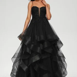 Robe De Bal Tulle À Volants