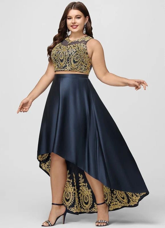 Robe De Bal Asymétrique Dorée – Image 8