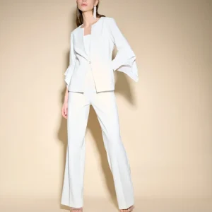 233761 - Blouson en scuba crêpe avec manches en mousseline