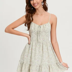 Robe De Bal À Fleurs Vertes