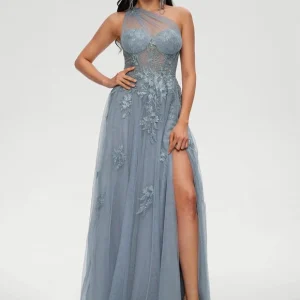 Robe De Bal Tulle Bleu Glacier