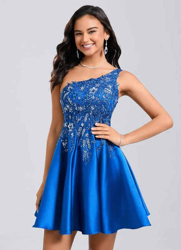 Robe De Bal Bleu Vif Ornée – Image 6