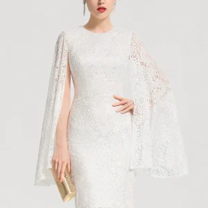 Robe De Mariée Chic À Manches Cape