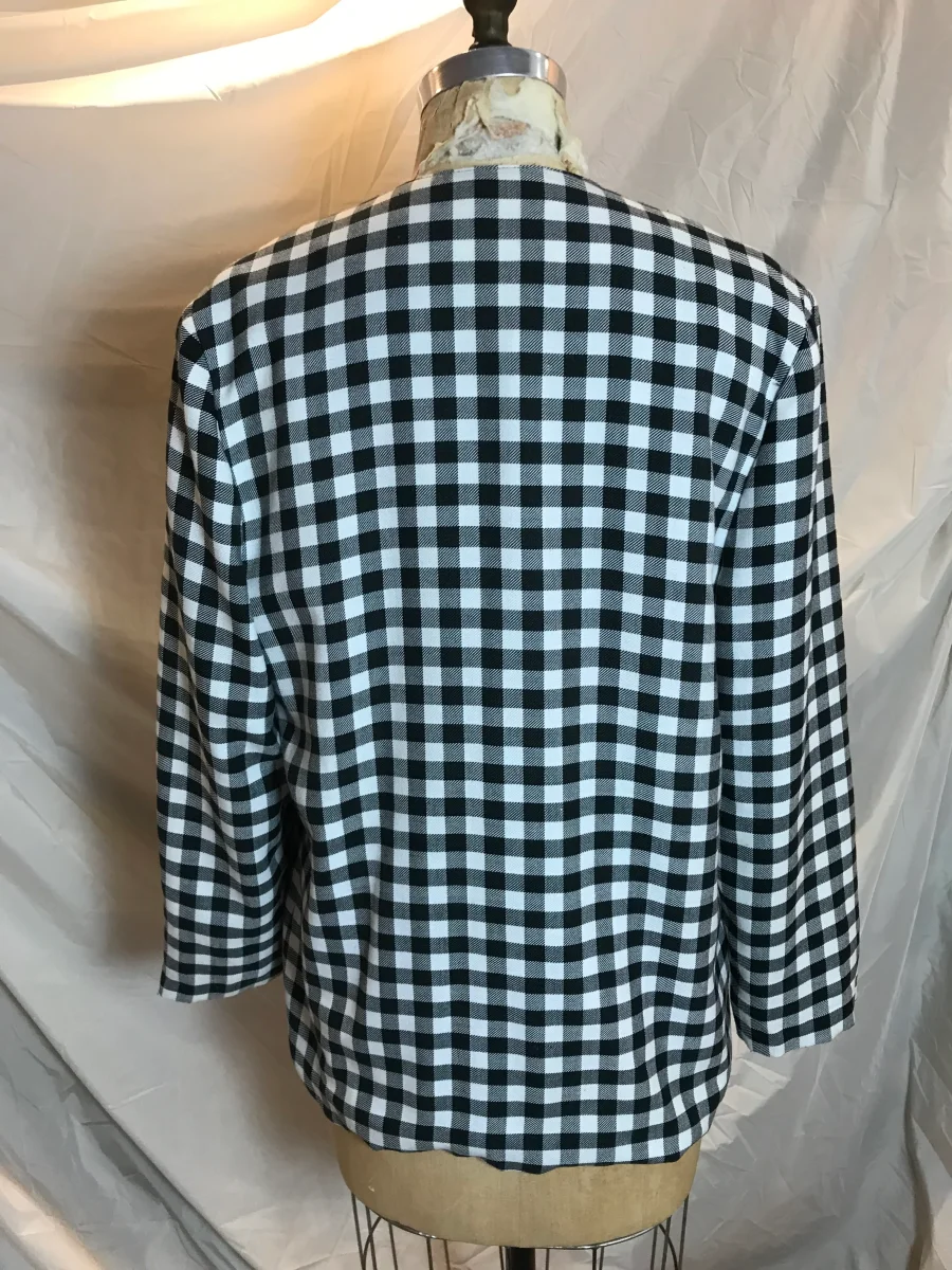 veston carreaux noir et blanc – Image 5