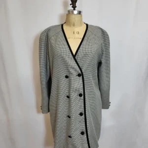 Veste pied-de-poule double-boutonnière