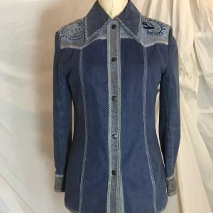 Veste jeans et suède