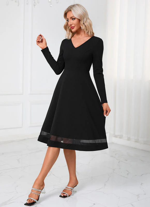 Robe Noir Col Bateau – Image 6