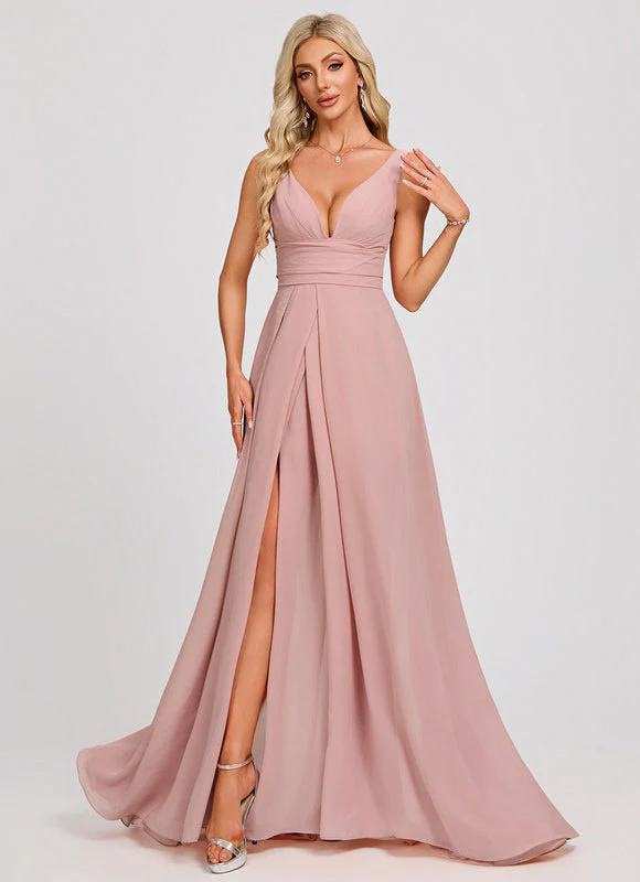 Robe Longue Femme Rose Poudré – Image 5