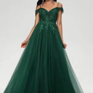 Robe De Bal Tulle Émeraude