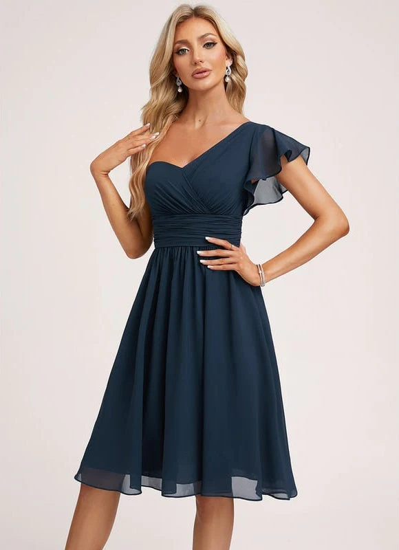 Robe De Bal Asymétrique Marine – Image 6