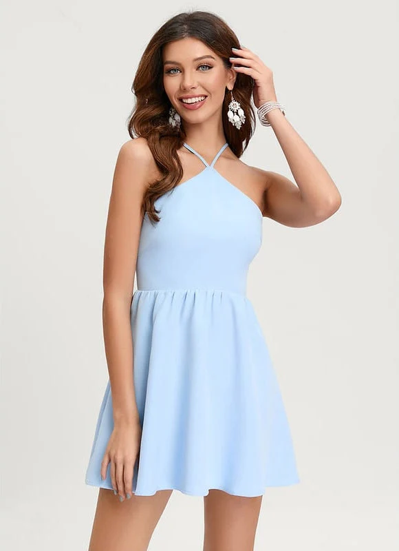 Robe De Bal Bleu Ciel Élégante – Image 5