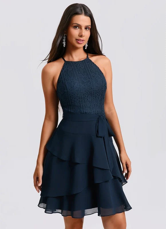 Robe De Bal À Volants Marine – Image 6