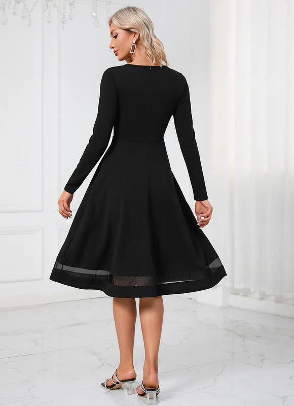 Robe Noir Col Bateau – Image 3