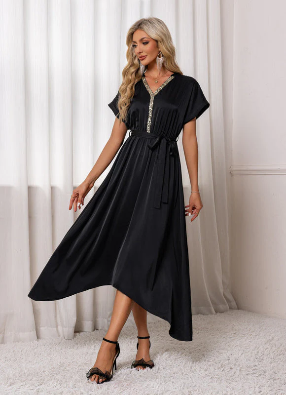 Robe Asymétrique Chic Scintillante – Image 6