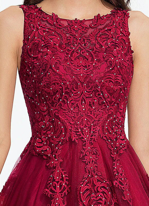 Robe De Bal Bordeaux Élégante – Image 7