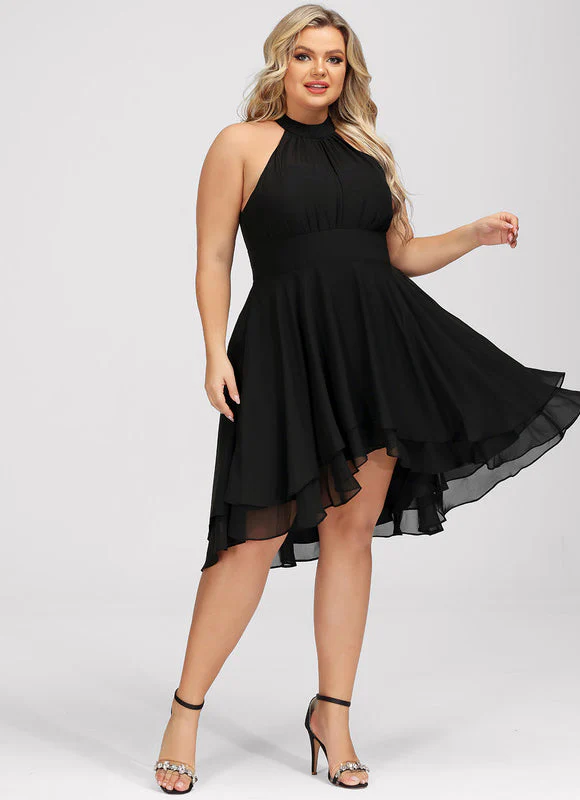 Robe Cocktail Asymétrique En Mousseline – Image 7