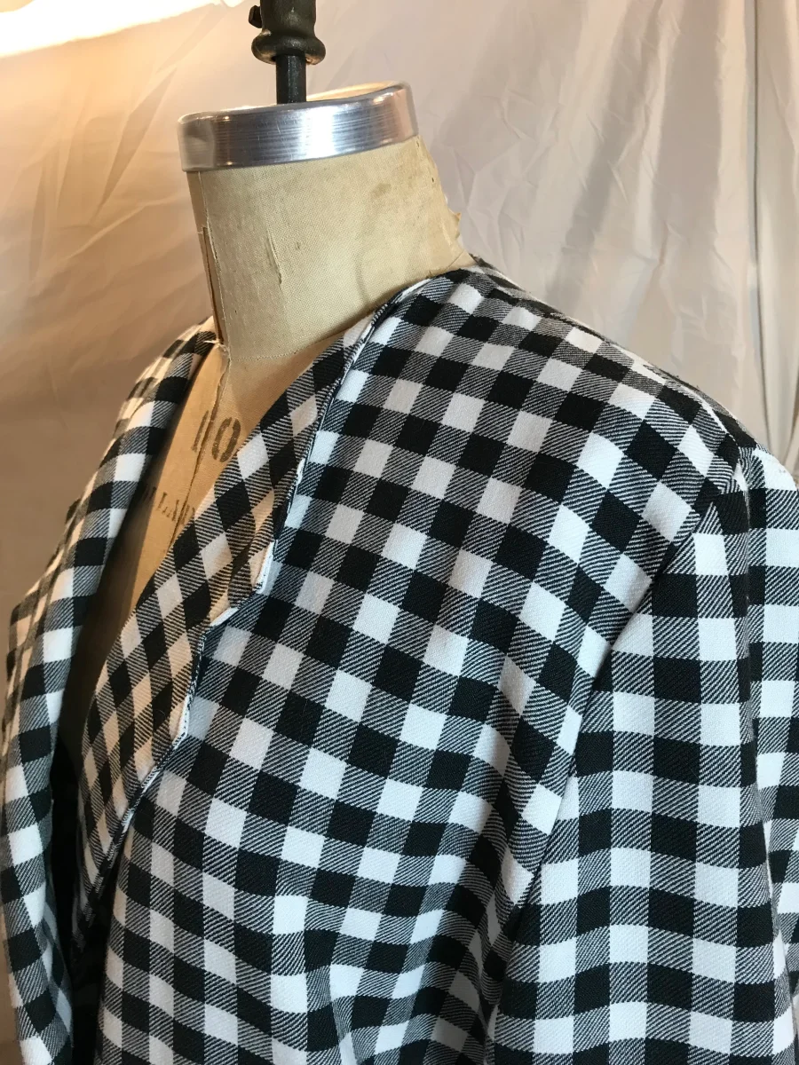 veston carreaux noir et blanc – Image 6