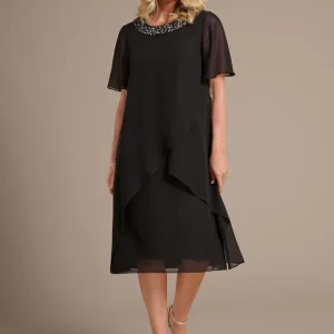 Robe Trapèze Noire Luxe
