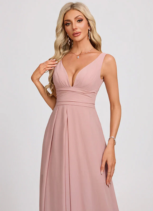Robe Longue Femme Rose Poudré – Image 4
