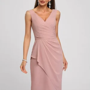 Robe Grossesse Cérémonie Rose Poudré