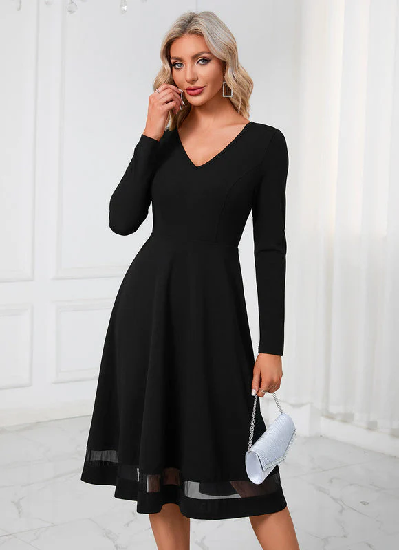 Robe Noir Col Bateau – Image 4