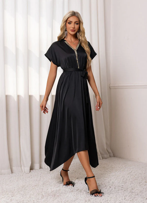 Robe Asymétrique Chic Scintillante – Image 5