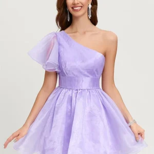Robe De Bal Asymétrique Légère