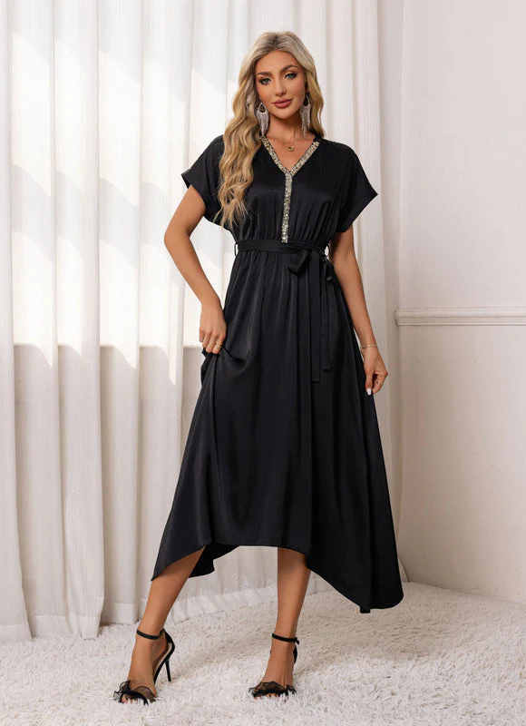 Robe Asymétrique Chic Scintillante – Image 7