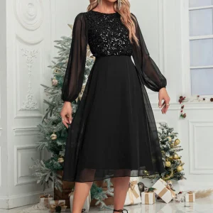 Robe Chic À Manches Transparentes