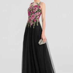 Robe Trapèze En Tulle Noir