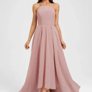 Robe Asymétrique Rose Poudré