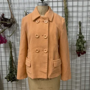 Veston de laine rose saumon