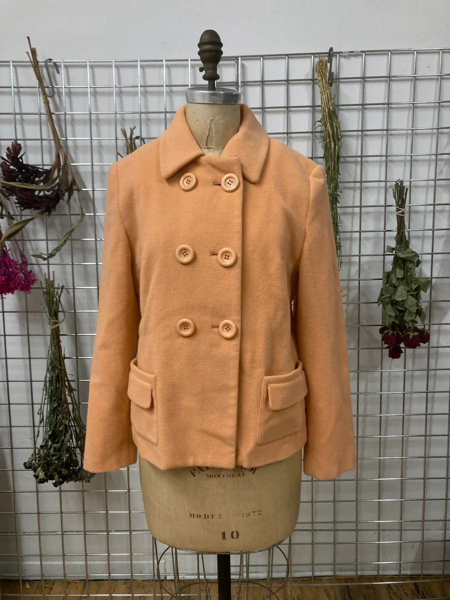 Veston de laine rose saumon – Image 2