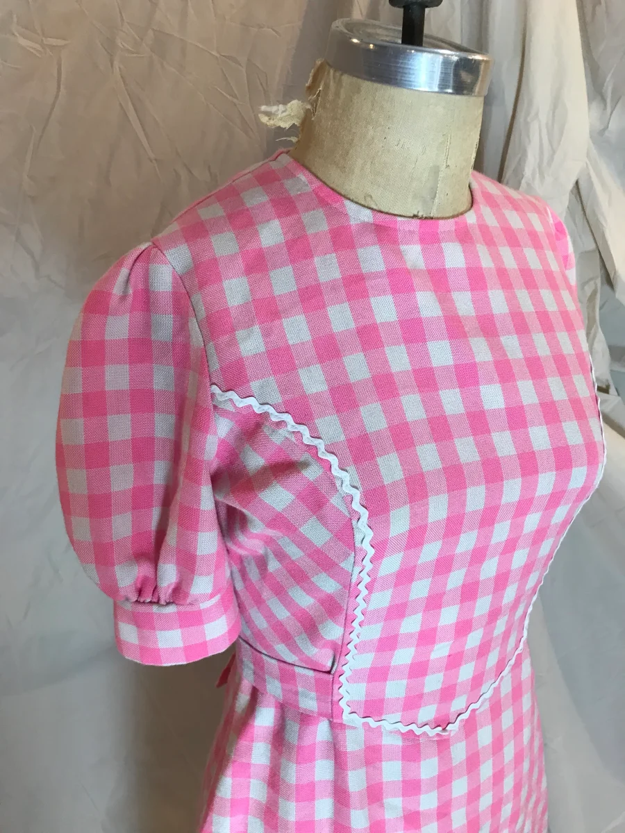 Robe carreaux rose/blanc – Image 6