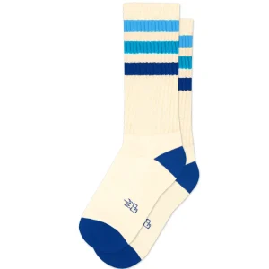 Alice retro gym  socks à rayures bleues