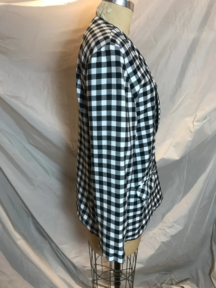 veston carreaux noir et blanc – Image 4