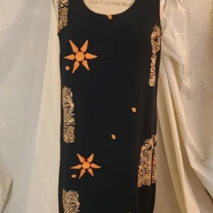 Robe soleil noire et orange